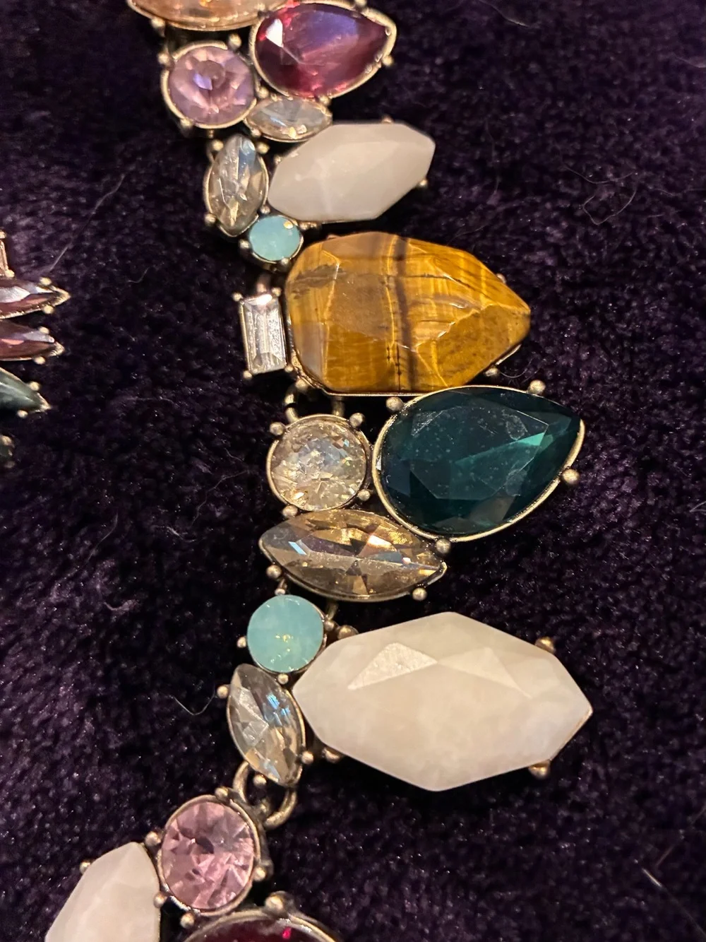 Chloe + Isabel Multi-Color Crystal Statement Necklace and Earring Set